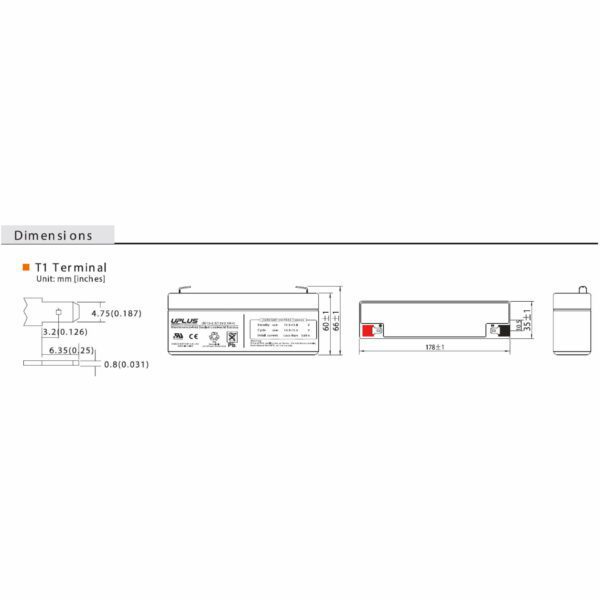 6+ Design Life 1.2 Ah Battery - Image 2