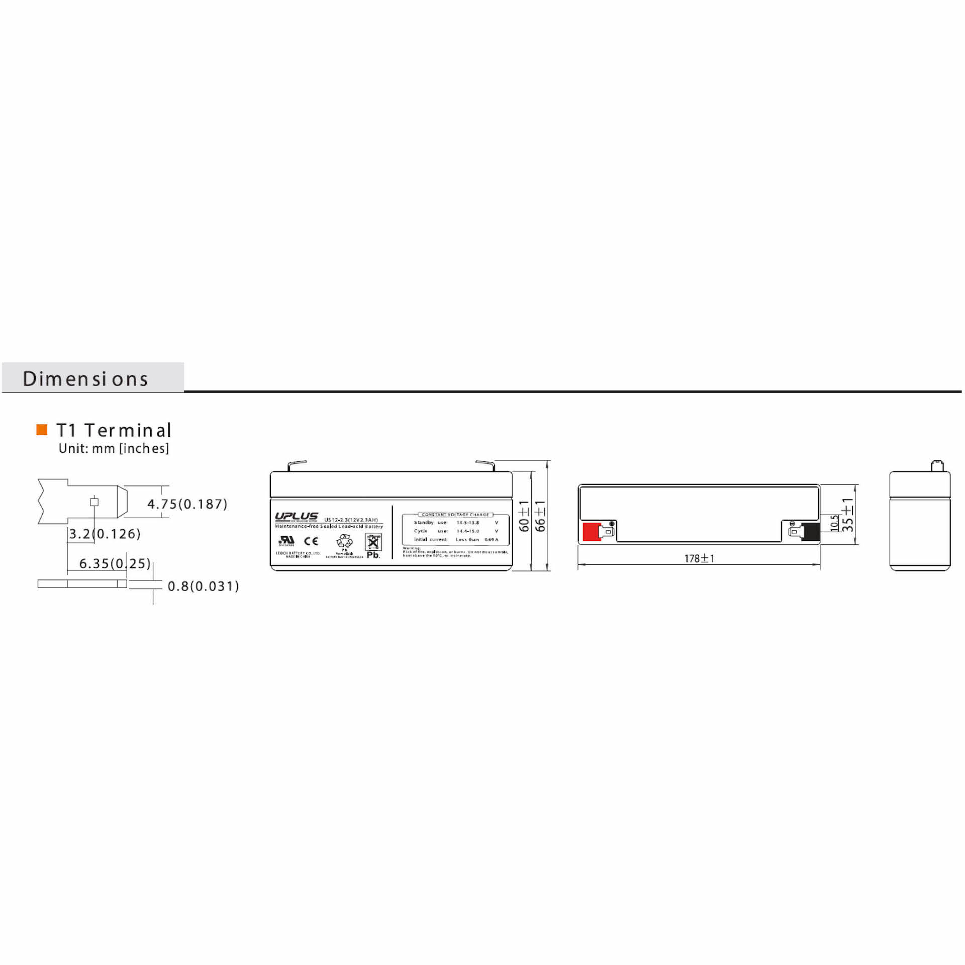 6+ Design Life 1.2 Ah Battery - Image 2